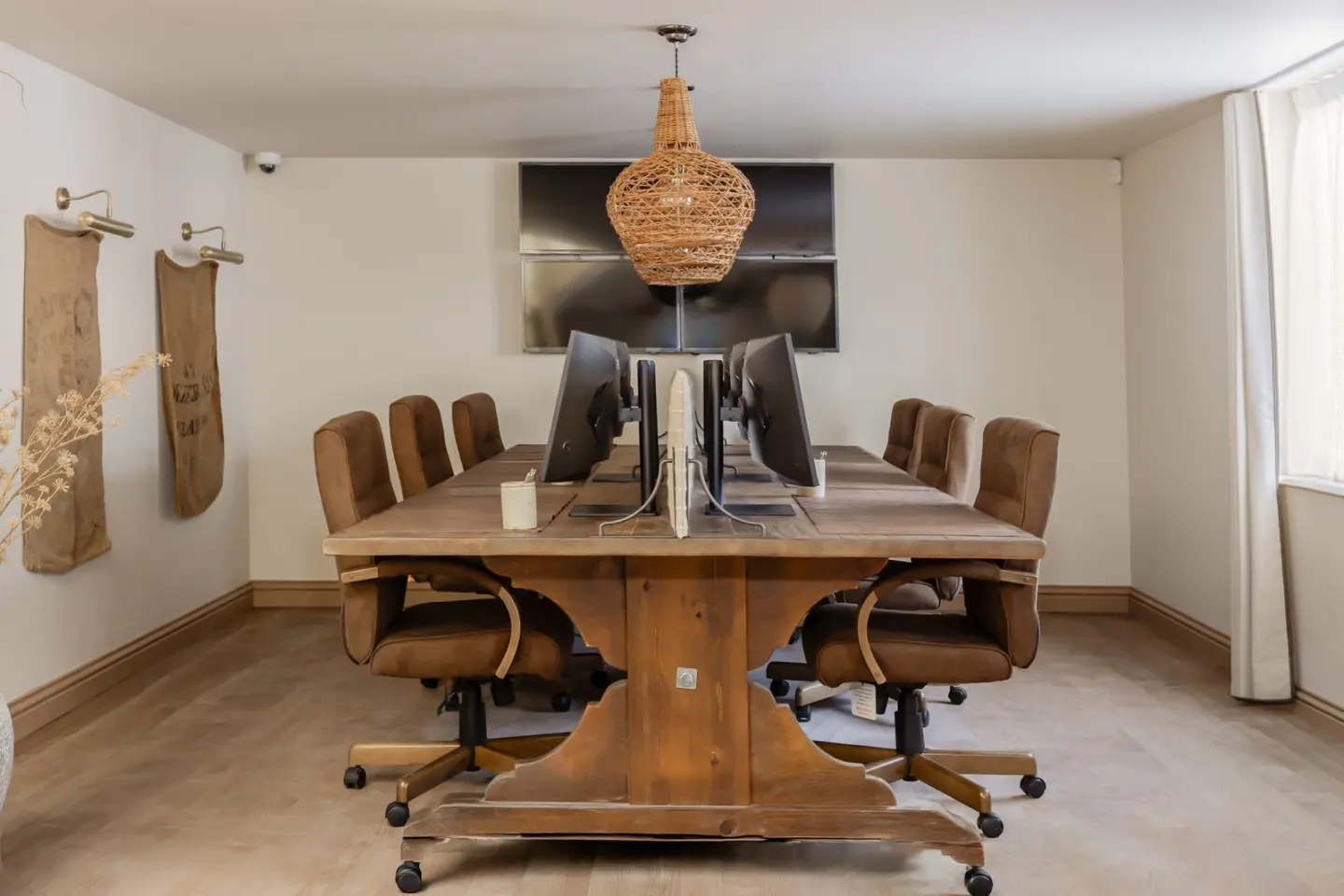 The meeting room at our office, The Bakehouse, in Shalford