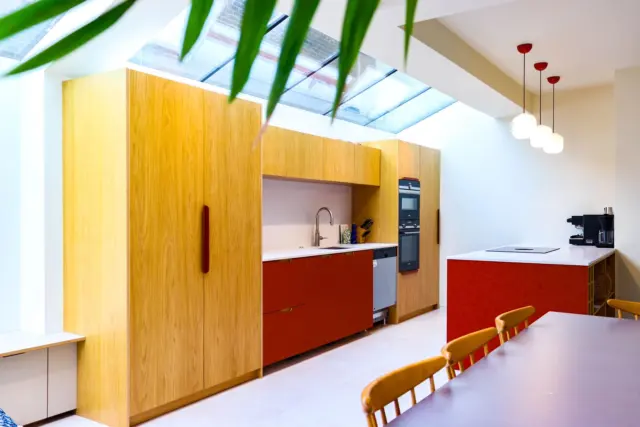 Kitchen extension with glazed roof at The Mount, Guildford GU2, a Surrey Build Group project